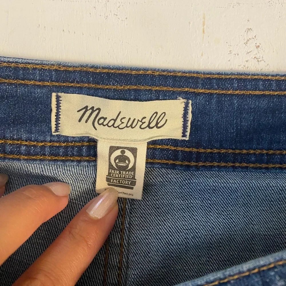 Madewell Button Front Patch Pocket Mini Skirt - Picture 6 of 7